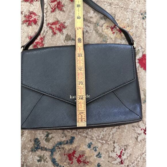 Kate Spade Women's Black Leather Cedar Street Small Envelope Crossbody Purse - Picture 3 of 9